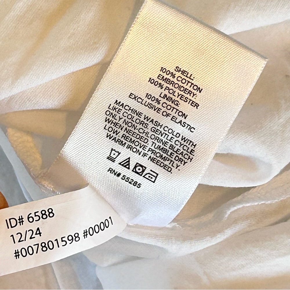 Express White Eyelet Lace Tie Strap Cotton Long Midi Dress Size L NWT - Picture 11 of 13